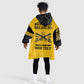 Personalized Afro Buffalo Soldiers KId Wearable Blanket Hoodie BSMC United States Army Yellow