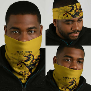 Personalized Afro Buffalo Soldiers Neck Gaiter BSMC United States Army Yellow LT14
