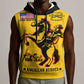 Personalized Afro Buffalo Soldiers Sleeveless Hoodie BSMC United States Army Yellow - African Pride