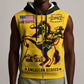 Personalized Afro Buffalo Soldiers Sleeveless Zip Hoodie BSMC United States Army Yellow - African Pride