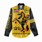 Personalized Afro Buffalo Soldiers Women Casual Shirt BSMC United States Army Yellow LT14