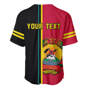 Personalised Mozambique Baseball Jersey Muzambhiki Coat Of Arms