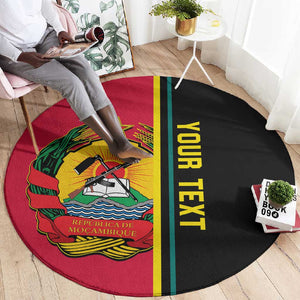 Personalised Mozambique Round Carpet Muzambhiki Coat Of Arms