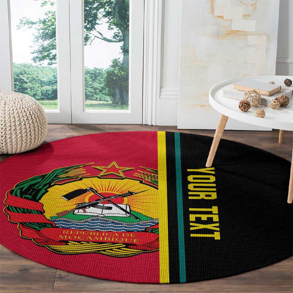 Personalised Mozambique Round Carpet Muzambhiki Coat Of Arms