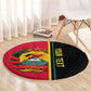 Personalised Mozambique Round Carpet Muzambhiki Coat Of Arms