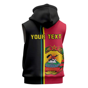 Personalised Mozambique Sleeveless Hoodie Muzambhiki Coat Of Arms - African Pride