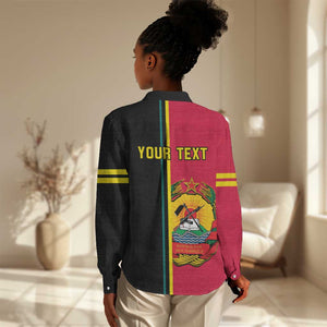 Personalised Mozambique Women Casual Shirt Muzambhiki Coat Of Arms LT14