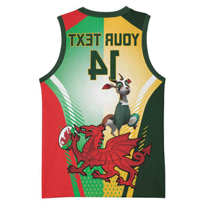 Custom South Africa And Wales Rugby Basketball Jersey Springboks Welsh Mascots Dynamic Version - African Pride