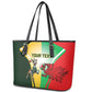 Custom South Africa And Wales Rugby Leather Tote Bag Springboks Welsh Mascots Dynamic Version