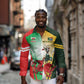 Custom South Africa And Wales Rugby Long Sleeve Button Shirt Springboks Welsh Mascots Dynamic Version