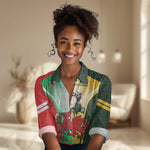 Custom South Africa And Wales Rugby Women Casual Shirt Springboks Welsh Mascots Dynamic Version LT14