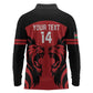 Custom Kenya Rugby Long Sleeve Polo Shirt 2024 Go Champions Simbas - Red