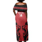 Custom Kenya Rugby Off Shoulder Maxi Dress 2024 Go Champions Simbas - Red