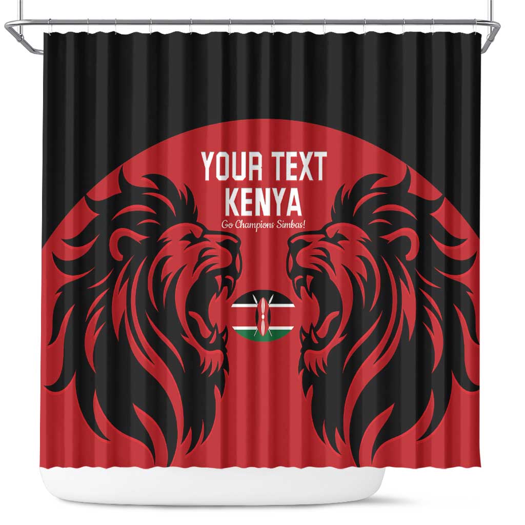 Custom Kenya Rugby Shower Curtain 2024 Go Champions Simbas - Red by ...