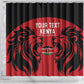 Custom Kenya Rugby Shower Curtain 2024 Go Champions Simbas - Red