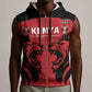 Custom Kenya Rugby Sleeveless Zip Hoodie 2024 Go Champions Simbas - Red - African Pride