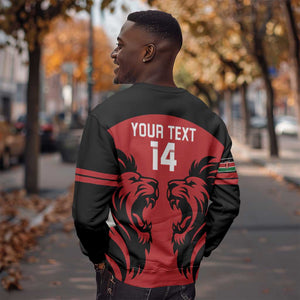 Custom Kenya Rugby Sweatshirt 2024 Go Champions Simbas - Red
