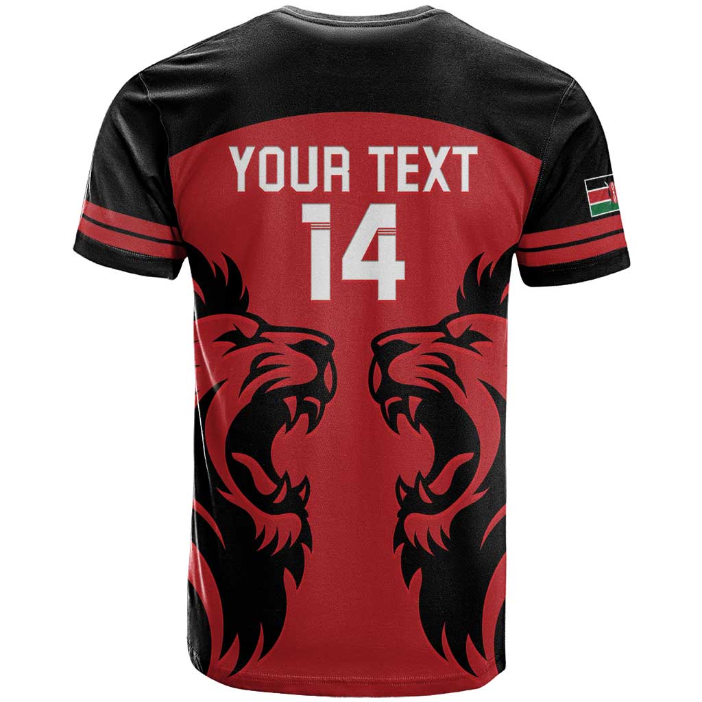 Custom Kenya Rugby T shirt 2024 Go Champions Simbas - Red