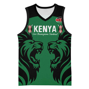 Custom Kenya Rugby Basketball Jersey 2024 Go Champions Simbas - Green - African Pride