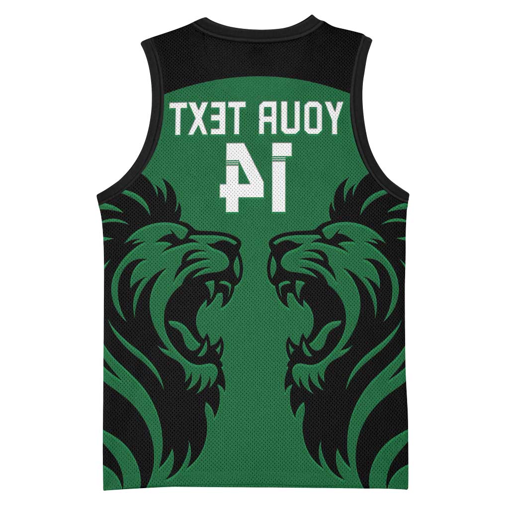 Custom Kenya Rugby Basketball Jersey 2024 Go Champions Simbas - Green - African Pride