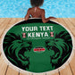 Custom Kenya Rugby Beach Blanket 2024 Go Champions Simbas - Green