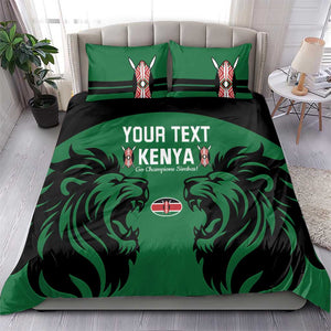 Custom Kenya Rugby Bedding Set 2024 Go Champions Simbas - Green