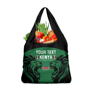 Custom Kenya Rugby Grocery Bag 2024 Go Champions Simbas - Green