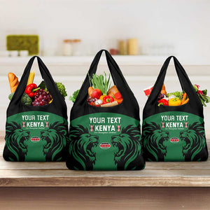 Custom Kenya Rugby Grocery Bag 2024 Go Champions Simbas - Green