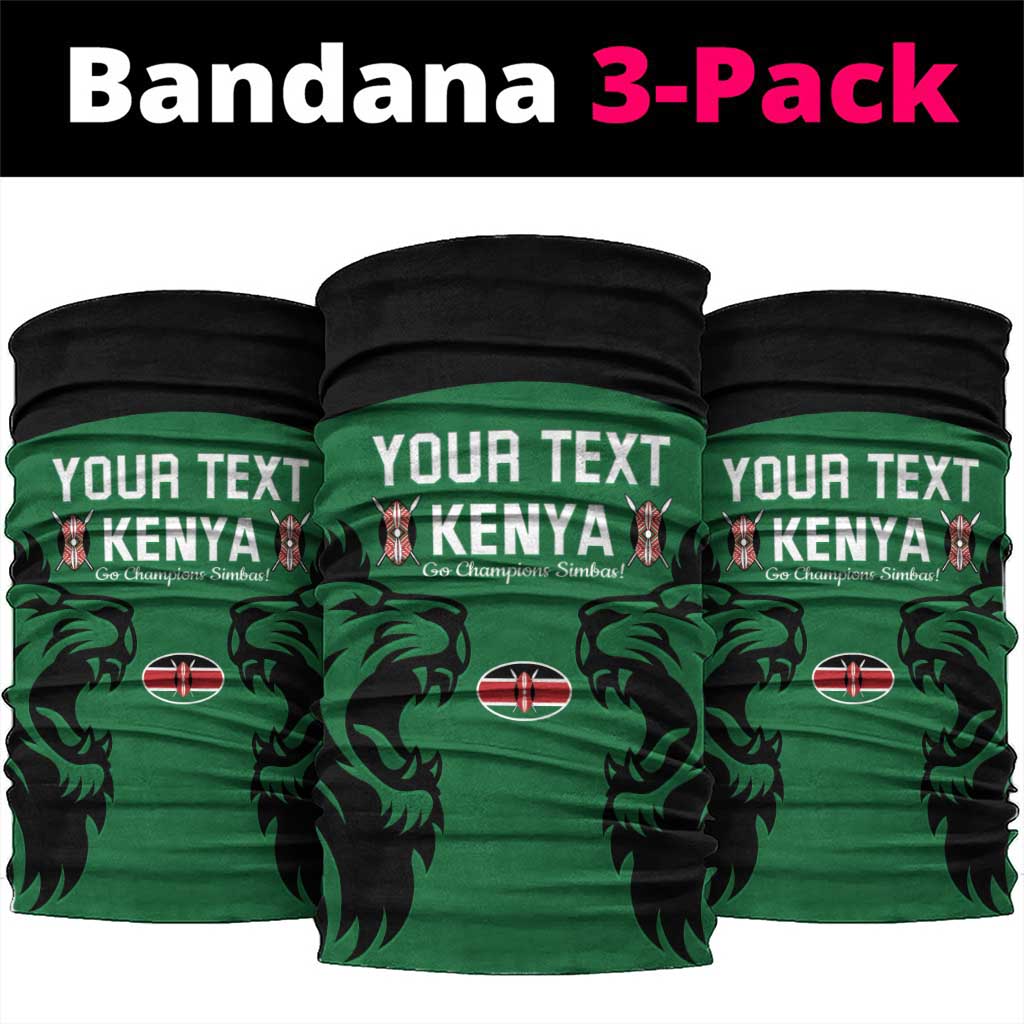 Custom Kenya Rugby Neck Gaiter 2024 Go Champions Simbas - Green LT14