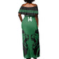 Custom Kenya Rugby Off Shoulder Maxi Dress 2024 Go Champions Simbas - Green