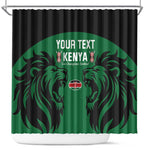 Custom Kenya Rugby Shower Curtain 2024 Go Champions Simbas - Green
