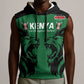 Custom Kenya Rugby Sleeveless Hoodie 2024 Go Champions Simbas - Green - African Pride