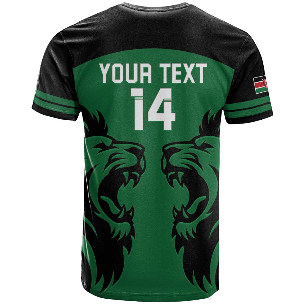 Custom Kenya Rugby T shirt 2024 Go Champions Simbas - Green