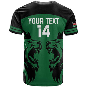 Custom Kenya Rugby T shirt 2024 Go Champions Simbas - Green