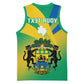 Presonalised Gabon Basketball Jersey Coat Of Arms With Flag Gradient Style - African Pride