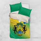 Presonalised Gabon Bedding Set Coat Of Arms With Flag Gradient Style