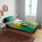 Presonalised Gabon Bedding Set Coat Of Arms With Flag Gradient Style