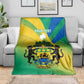 Presonalised Gabon Blanket Coat Of Arms With Flag Gradient Style