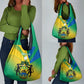 Presonalised Gabon Grocery Bag Coat Of Arms With Flag Gradient Style
