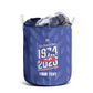 Personalized Afro Haiti Football Laundry Basket Les Grenadiers Made History Once Again Blue Color - African Pride