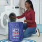 Personalized Afro Haiti Football Laundry Basket Les Grenadiers Made History Once Again Blue Color - African Pride