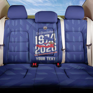 Personalized Afro Haiti Football Back Car Seat Cover Les Grenadiers Made History Once Again Blue Color - African Pride