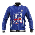 Personalized Afro Haiti Football Baseball Jacket Les Grenadiers Made History Once Again Blue Color - African Pride