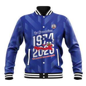 Personalized Afro Haiti Football Baseball Jacket Les Grenadiers Made History Once Again Blue Color - African Pride