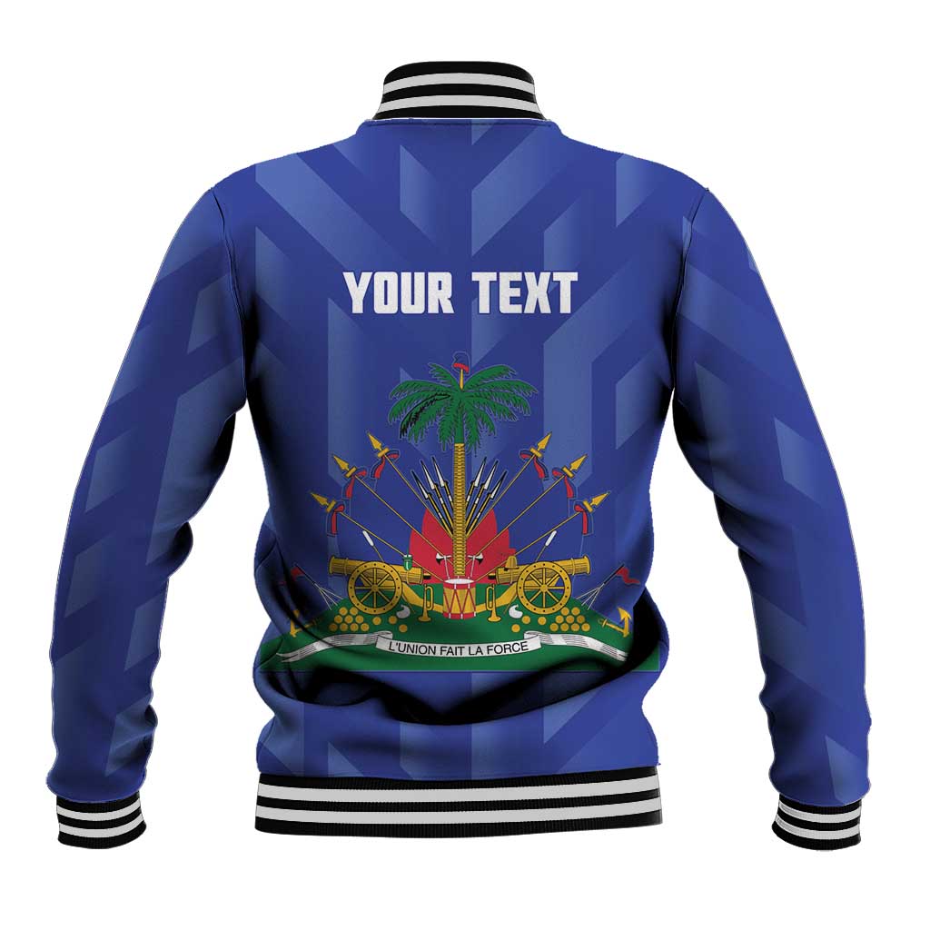 Personalized Afro Haiti Football Baseball Jacket Les Grenadiers Made History Once Again Blue Color - African Pride