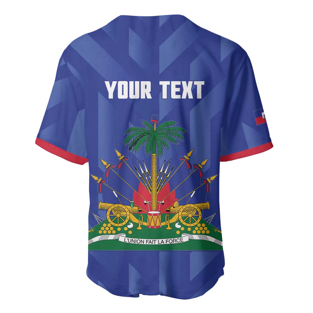 Personalized Afro Haiti Football Baseball Jersey Les Grenadiers Made History Once Again Blue Color LT14