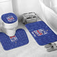 Personalized Haiti Football Bathroom Set Les Grenadiers Made History Once Again Blue Color