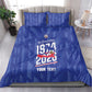 Personalized Afro Haiti Football Bedding Set Les Grenadiers Made History Once Again Blue Color - African Pride