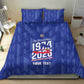 Personalized Afro Haiti Football Bedding Set Les Grenadiers Made History Once Again Blue Color - African Pride