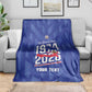 Personalized Afro Haiti Football Blanket Les Grenadiers Made History Once Again Blue Color - African Pride